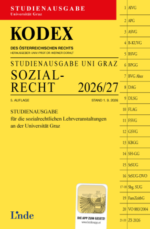 KODEX Studienausgabe Sozialrecht Graz 2026/27