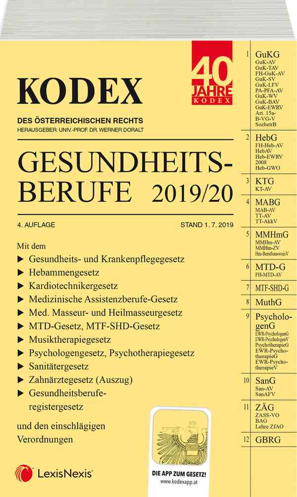 Kodex Gesundheitsberufe 2019/20