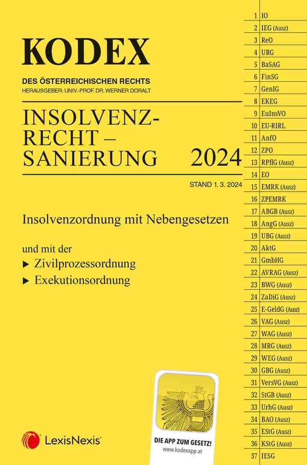 Kodex Insolvenzrecht Sanierung 2024