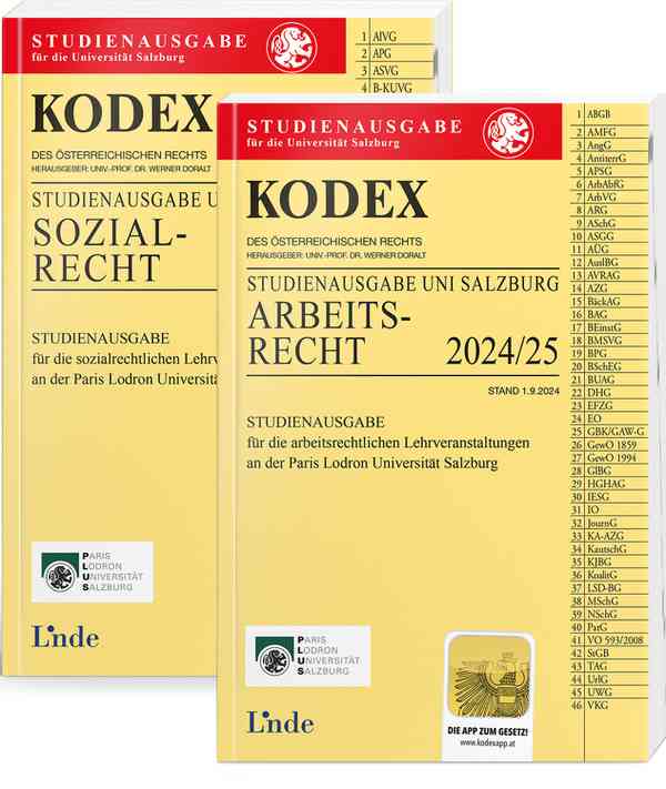 KODEX-Paket Studienausgabe Arbeits- und Sozialrecht Salzburg 2024/25