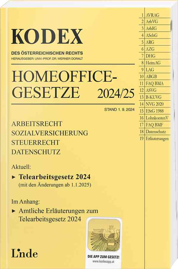 KODEX Homeoffice-Gesetze 2024/25