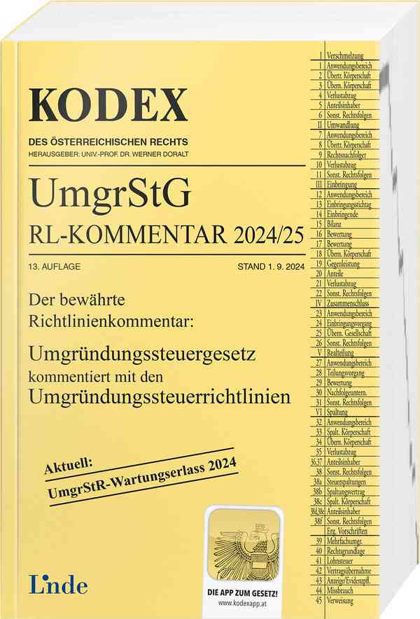 KODEX Umgründungssteuergesetz-Richtlinienkommentar 2024/25