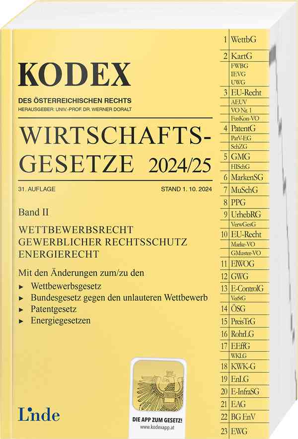 KODEX Wirtschaftsgesetze Band II 2024/25