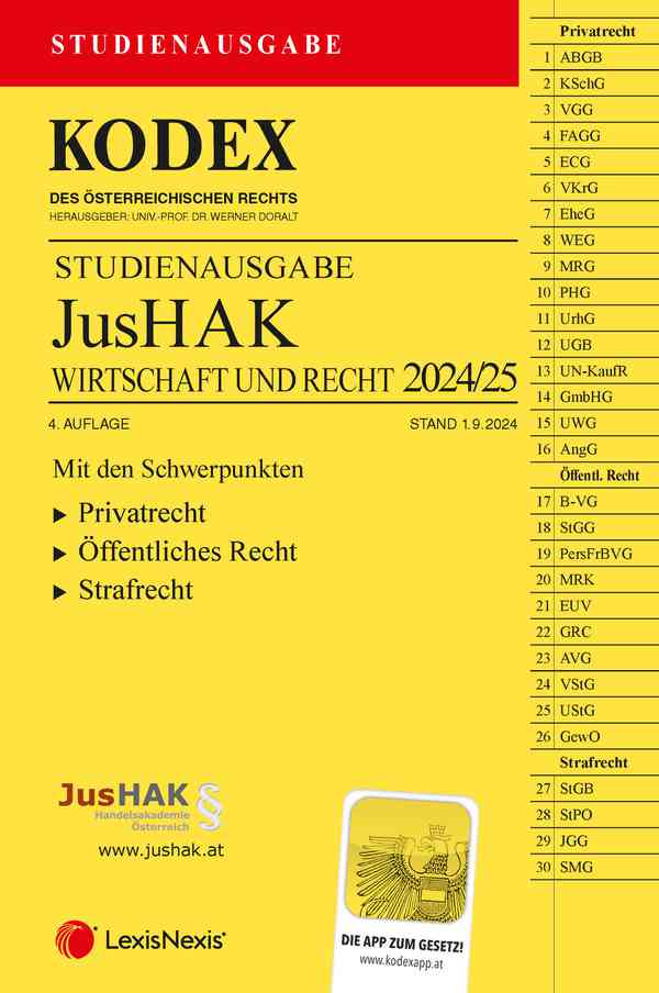 Kodex JusHAK 2024/25 Studienausgabe