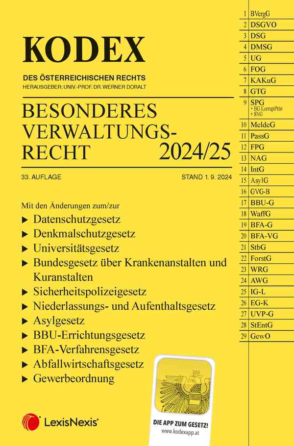 Kodex Besonderes Verwaltungsrecht 2024/25