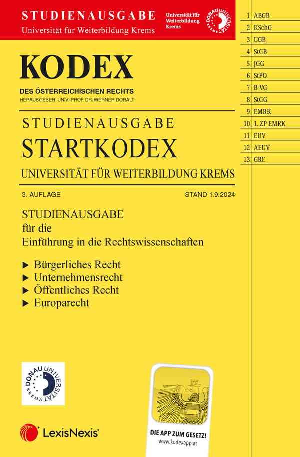 Kodex Startkodex Krems Studienausgabe