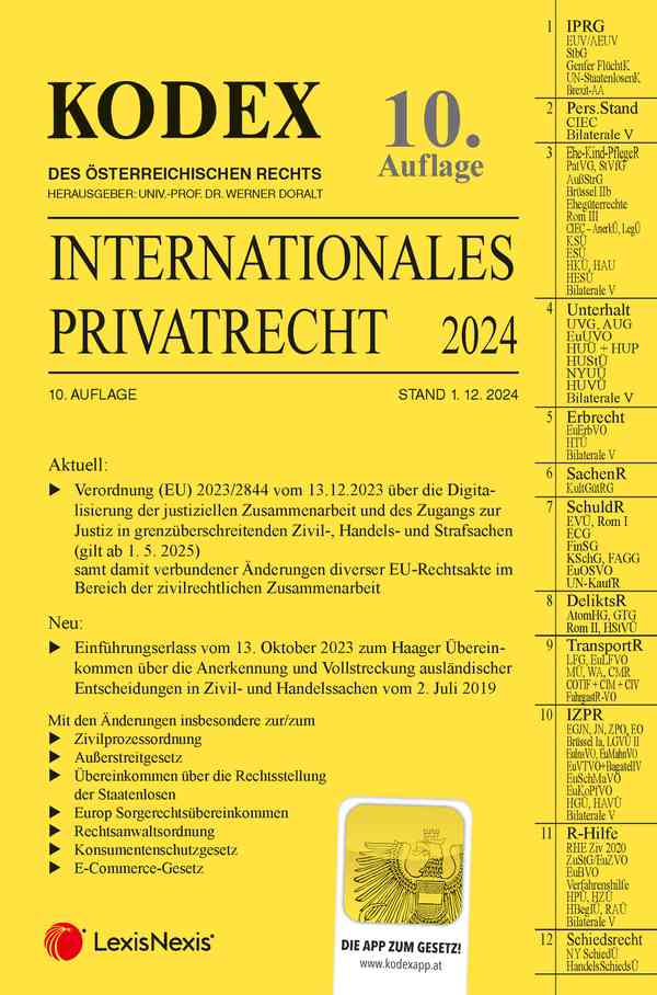Kodex Internationales Privatrecht 2024