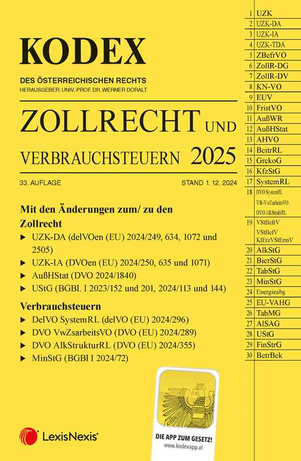 Kodex Zollrecht 2025