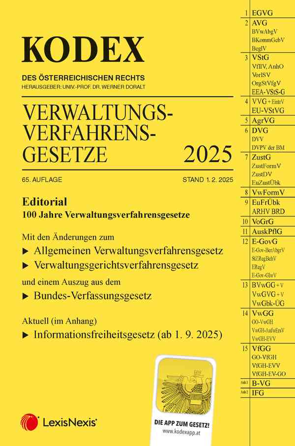 Kodex Verwaltungsverfahrensgesetze 2025
