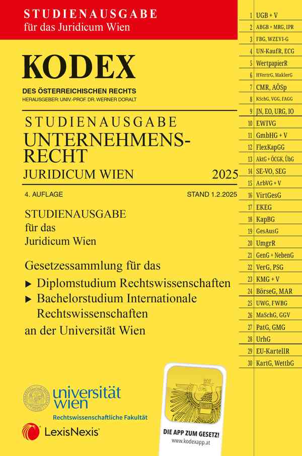 Kodex Unternehmensrecht Wien Juridicum 2025