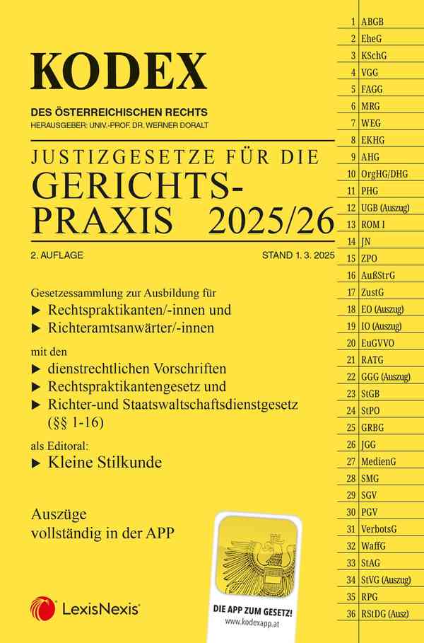 Kodex Gerichtspraxis 2025/26