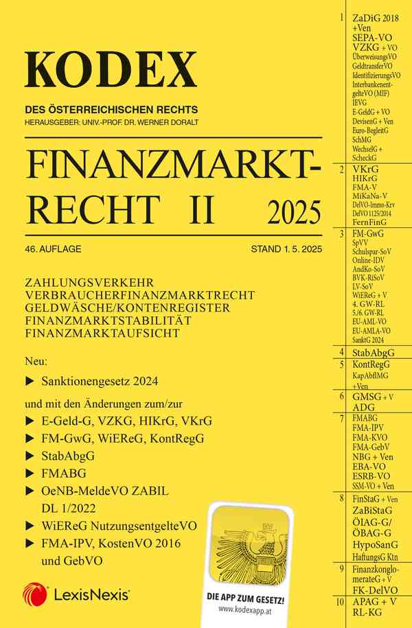 Kodex Finanzmarktrecht II 2025