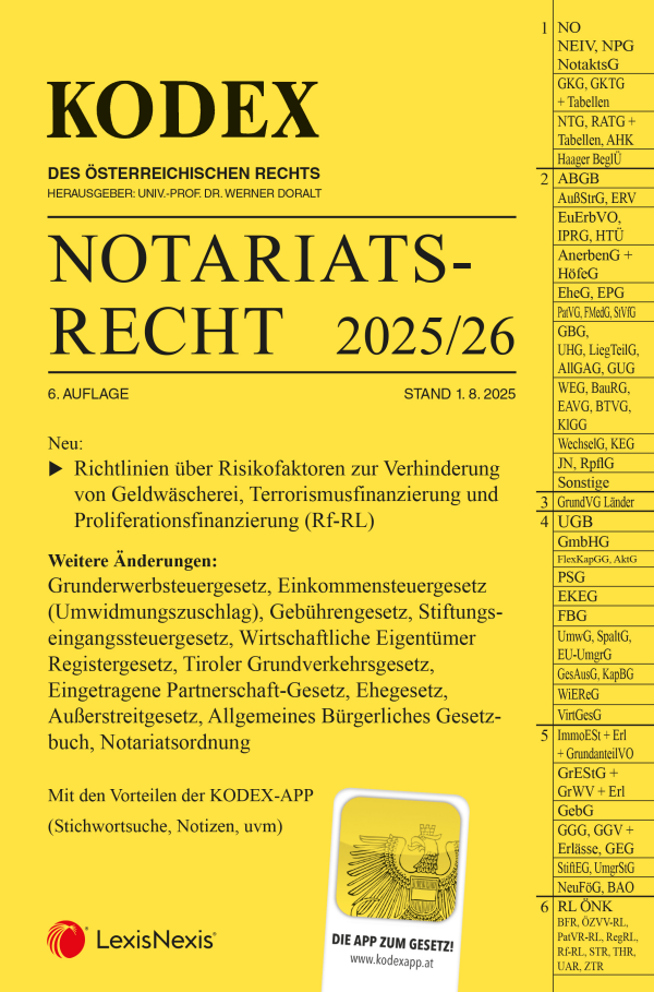 KODEX Notariatsrecht 2025/26