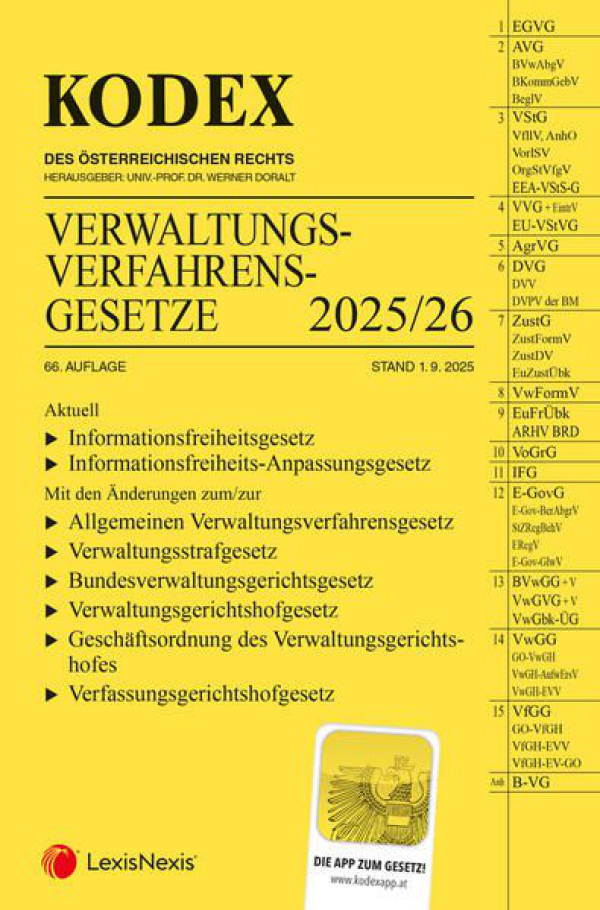 Kodex Verwaltungsverfahrensgesetze 2025/26