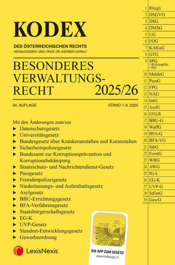 Kodex Besonderes Verwaltungsrecht 2025/26