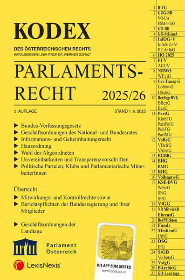 Doralt, Kodex Parlamentsrecht 2025/26