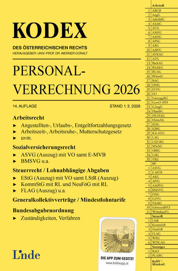 KODEX Personalverrechnung 2026