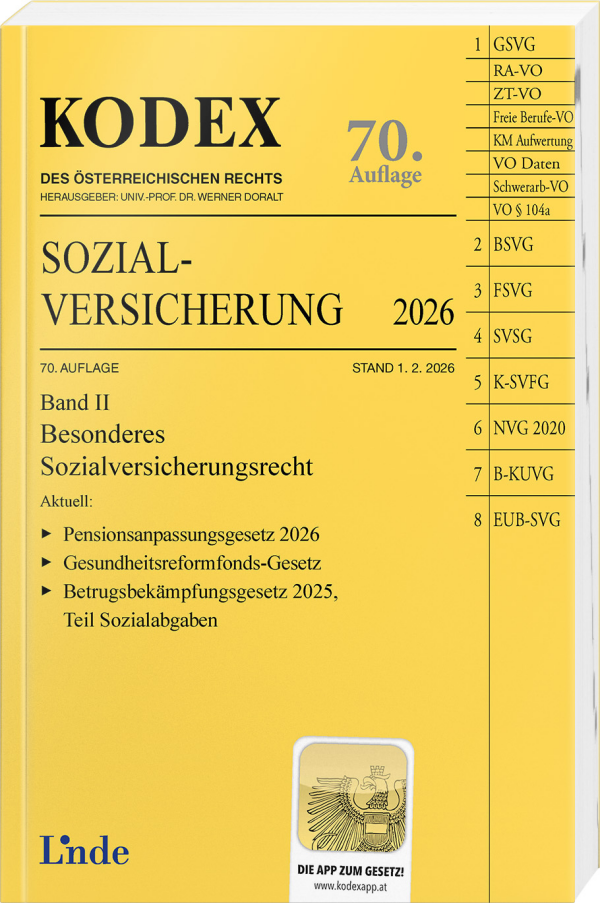 KODEX Sozialversicherung 2026, Band II