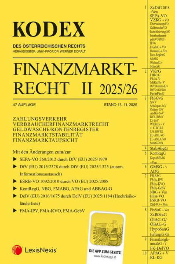Kodex Finanzmarktrecht II 2025/26