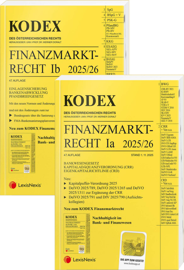 Kodex Finanzmarktrecht Ia+Ib 2025/26