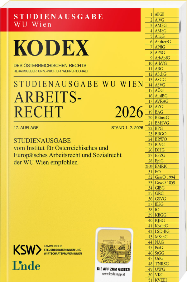 KODEX Studienausgabe Arbeitsrecht WU 2026