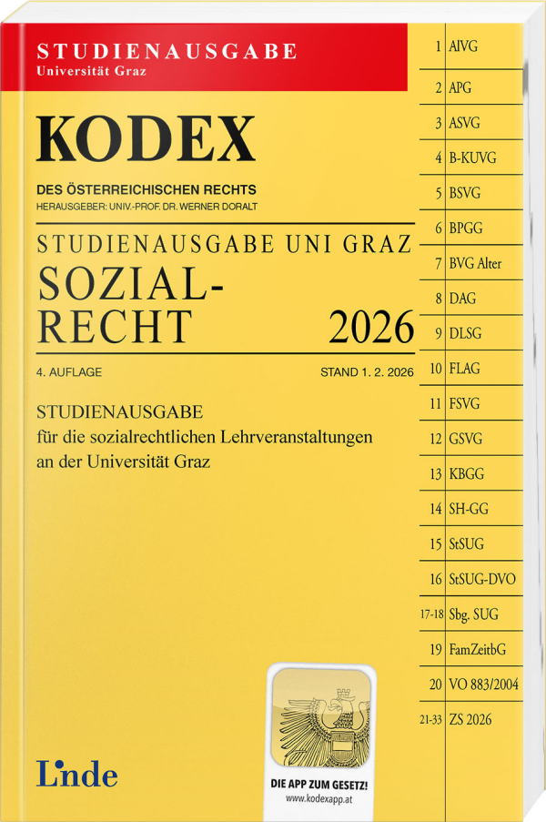 KODEX Studienausgabe Sozialrecht Graz 2026