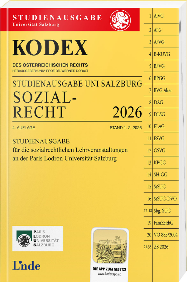 KODEX Studienausgabe Sozialrecht Salzburg 2026