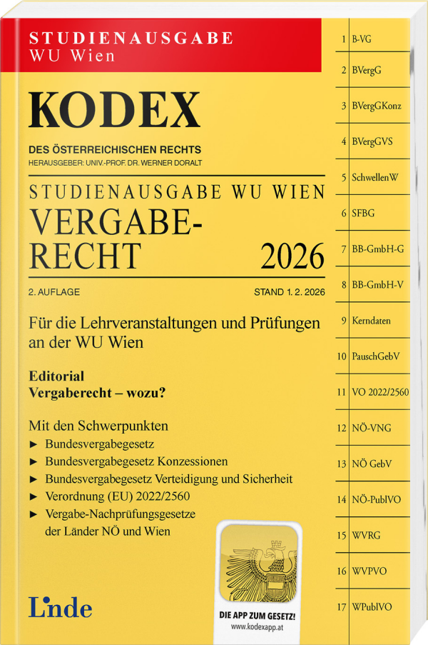 KODEX Studienausgabe Vergaberecht 2026
