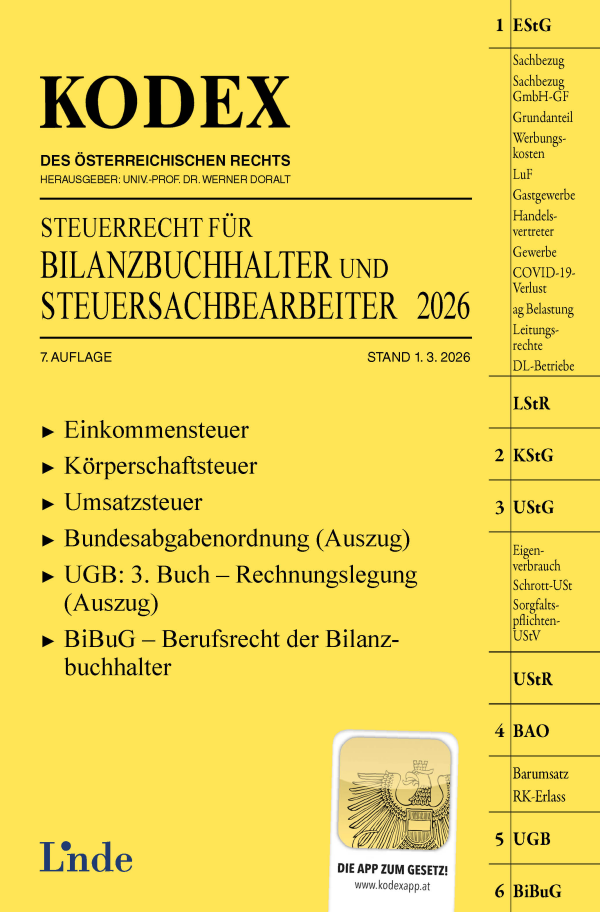 KODEX Steuerrecht für Bilanzbuchhalter und Steuersachbearbeiter 2026
