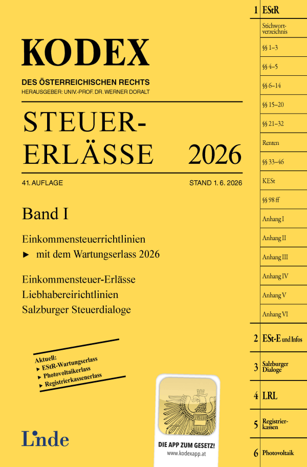 KODEX Steuer-Erlässe 2026, Band I