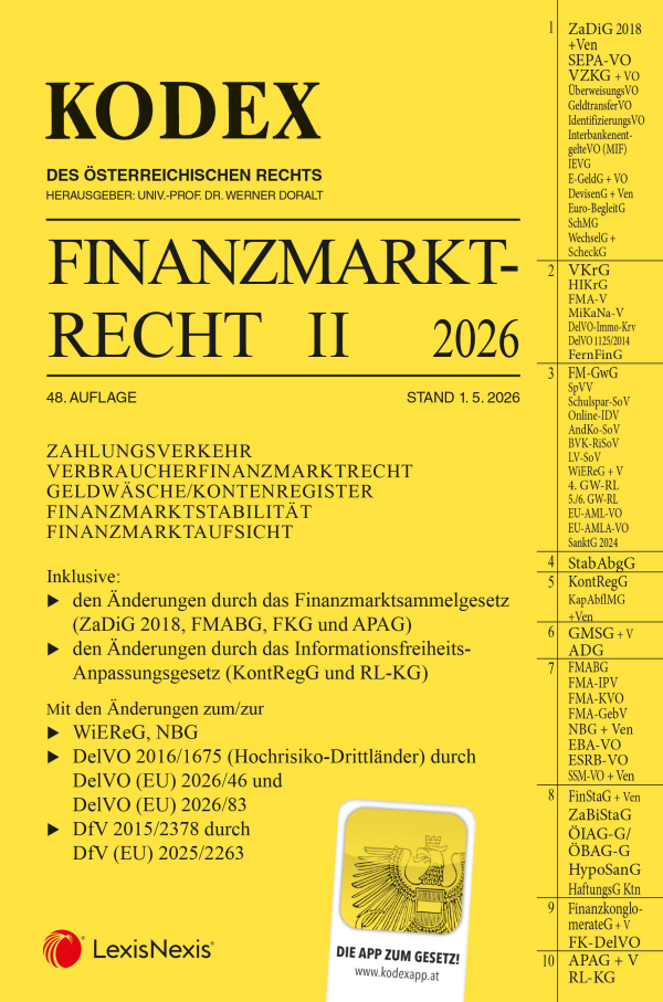 Kodex Finanzmarktrecht II 2026