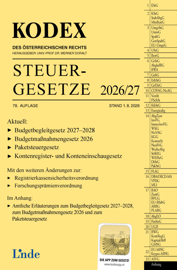 KODEX Steuergesetze 2026/27