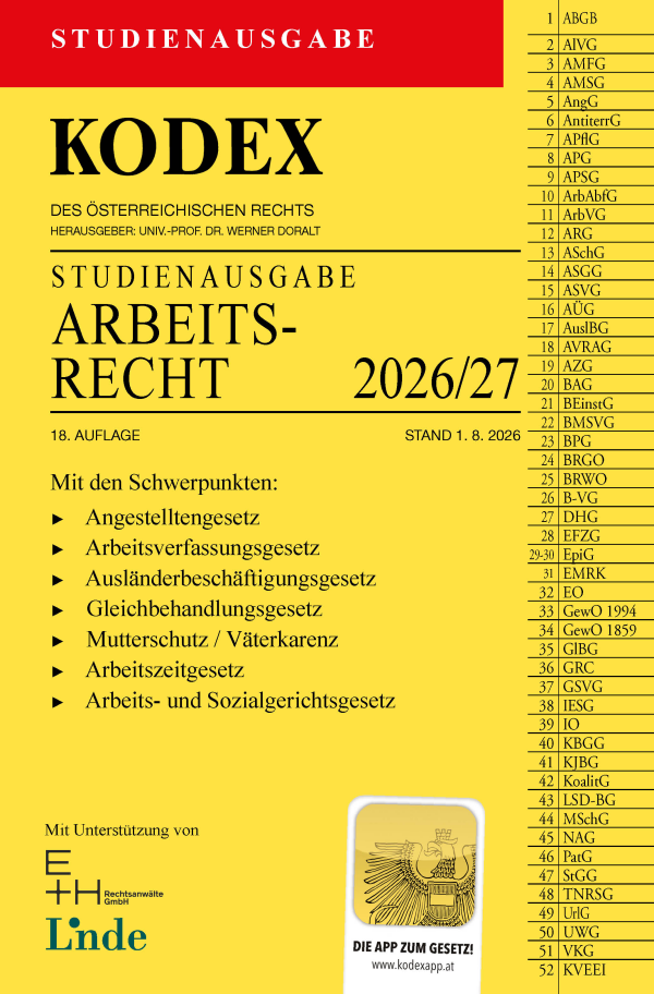 KODEX Studienausgabe Arbeitsrecht 2026/27