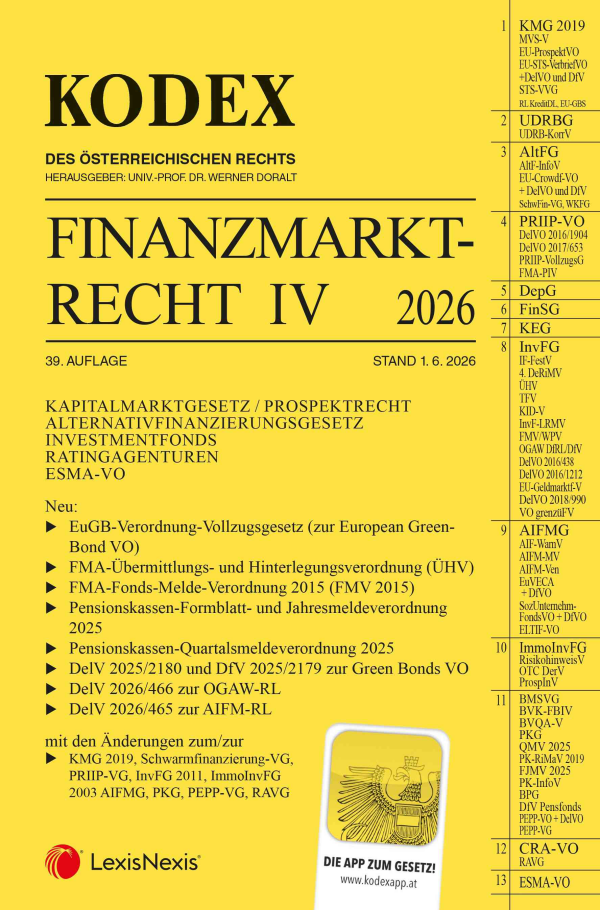 Kodex Finanzmarktrecht IV 2026