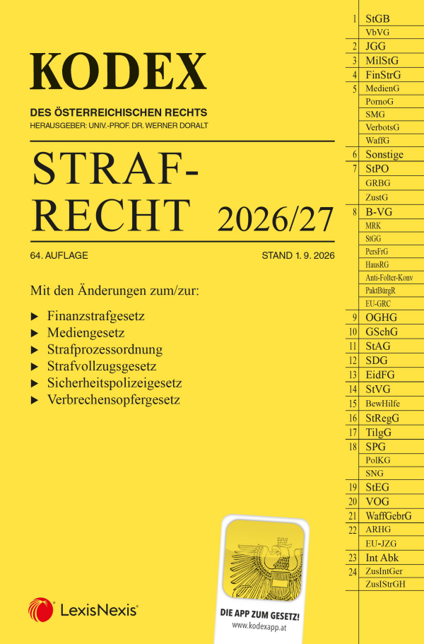 Kodex Strafrecht 2026/27