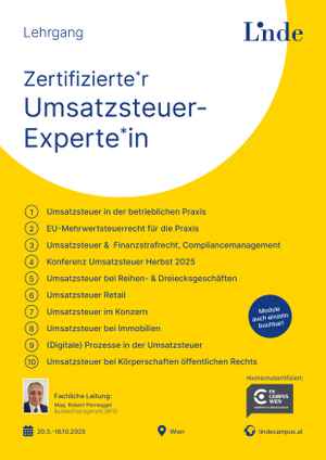 Zertifizierte*r Umsatzsteuer-Expert*in