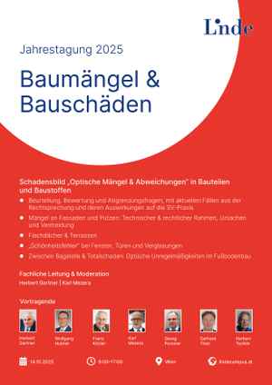 Jahrestagung Baumängel & Bauschäden 2025