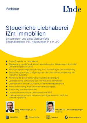 Steuerliche Liebhaberei iZm Immobilien