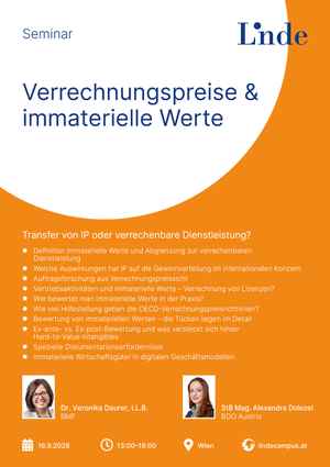 Verrechnungspreise & immaterielle Werte