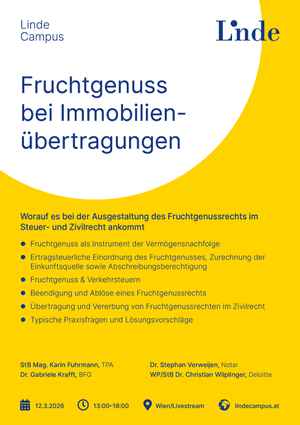 Fruchtgenuss bei Immobilienübertragungen