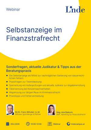 Selbstanzeige im Finanzstrafrecht