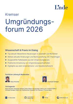 Kremser Umgründungsforum 2026