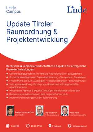 Update Tiroler Raumordnung & Projektentwicklung