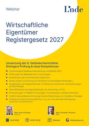 Wirtschaftliche Eigentümer Registergesetz 2027