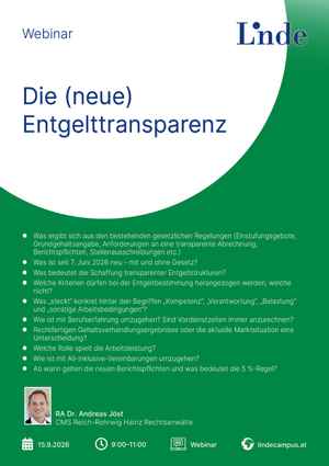 Die (neue) Entgelttransparenz