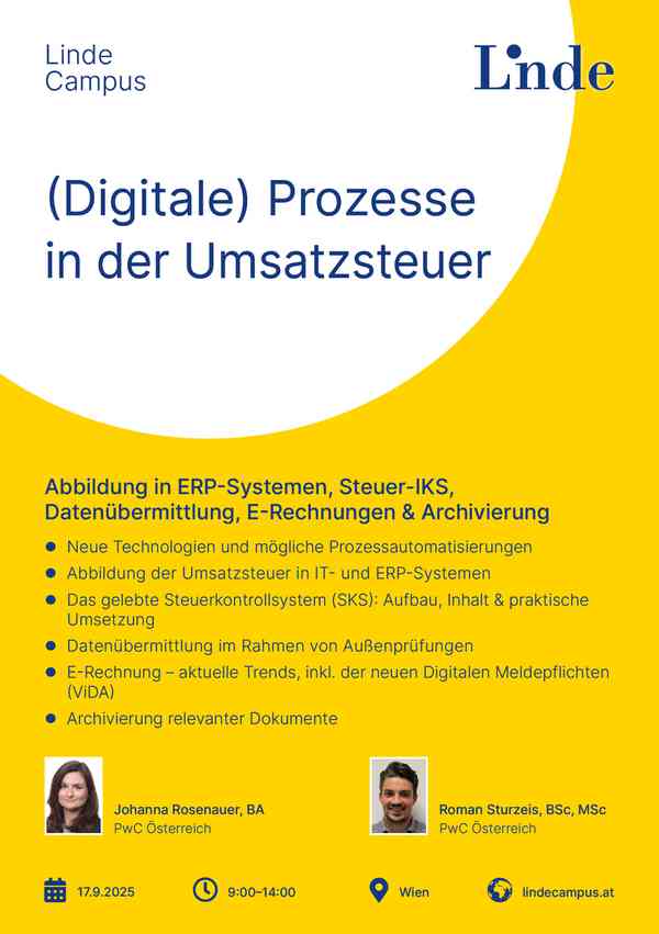 (Digitale) Prozesse in der Umsatzsteuer