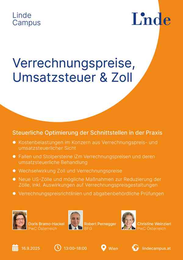 Verrechnungspreise, Umsatzsteuer & Zoll