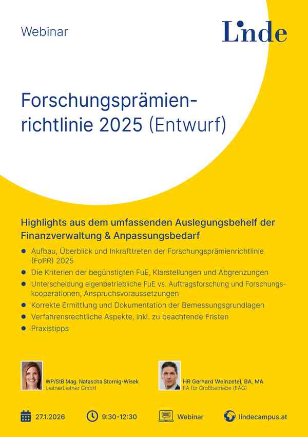 Die neue Forschungsprämienrichtlinie 2025 (Entwurf)