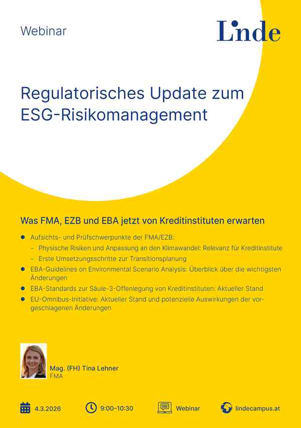 Regulatorisches Update zum ESG-Risikomanagement