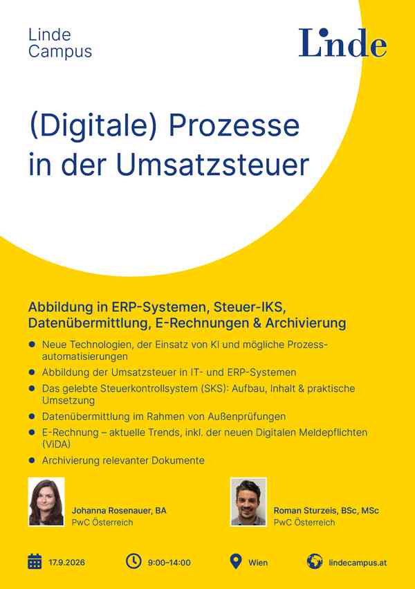 (Digitale) Prozesse in der Umsatzsteuer